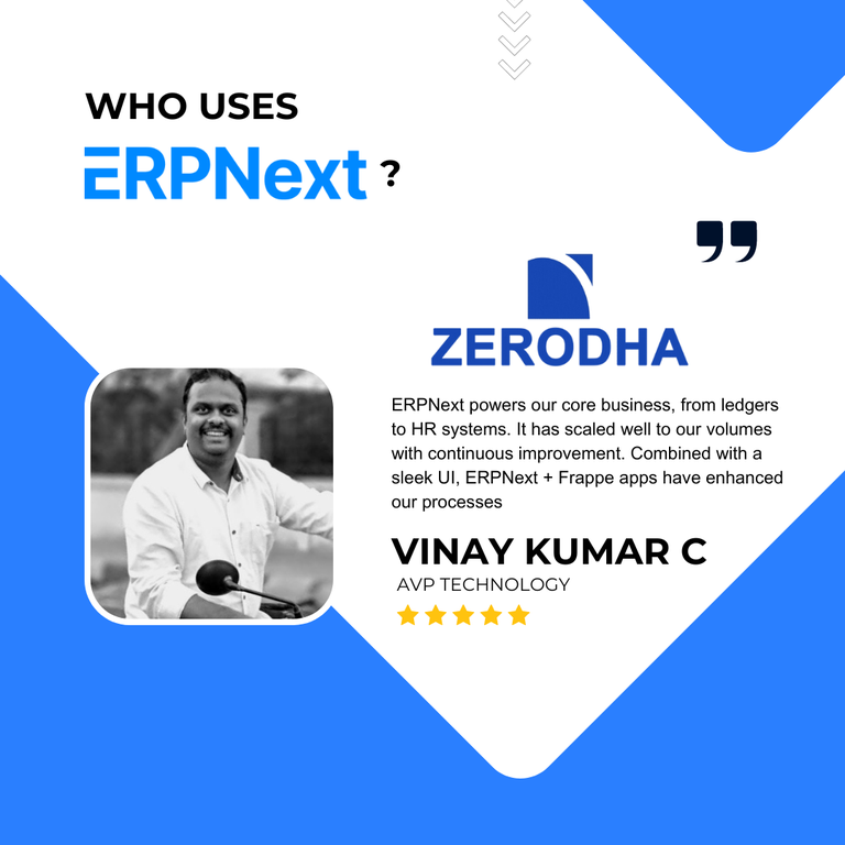 Zerodha, India's largest stock broker, trusts ERPNext - Cover Image